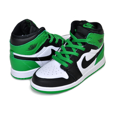 NIKE JORDAN 1 HI OG (TD) black/lucky green-white FD1413-031画像