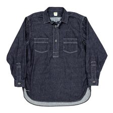 Workers Pullover Work Shirt, Denim画像