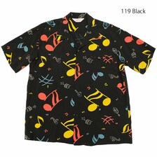 STAR OF HOLLYWOOD HIGH DENSITY RAYON OPEN SHIRT "ROCKIN' NOTES" SH39084画像