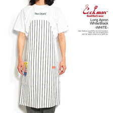 COOKMAN Long Apron White/Black -WHITE- 233-32903画像