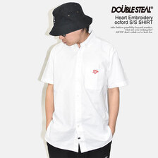 DOUBLE STEAL Heart Embroidery ocford S/S SHIRT 732-32026画像