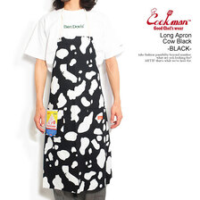 COOKMAN Long Apron Cow Black -BLACK- 233-32906画像
