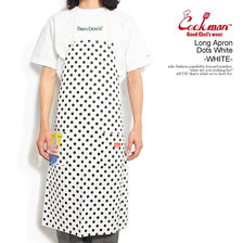 COOKMAN Long Apron Dots White -WHITE- 233-32905画像