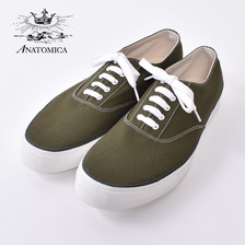ANATOMICA WAKOUWA DECK SHOES LOW PINE GREEN/WHITE画像