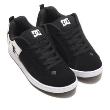 DC SHOES Ws COURT GRAFFIK BLACK/WHITE STENCIL DW232005-BWS画像