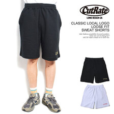 CUTRATE CLASSIC LOCAL LOGO LOOSE FIT SWAET SHORTS CR-23SS016画像