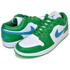 NIKE WMNS AIR JORDAN 1 LOW lucky green/aqua tone-white DC0774-304画像
