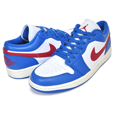 NIKE WMNS AIR JORDAN 1 LOW sport blue/gym red-white-sail DC0774-416画像