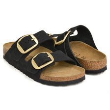 BIRKENSTOCK ARIZONA BIG BUCKLE BLACK / NUBUCK LEATHER (REGULAR WIDTH) 1023239画像