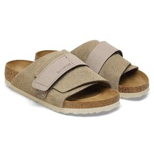 BIRKENSTOCK KYOTO SUEDE LEATHER REGULAR NUBUCK TAUPE 1015572画像
