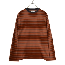 marka CREW NECK TEE L/S - organic cotton knit border - M23C-05CS02C画像