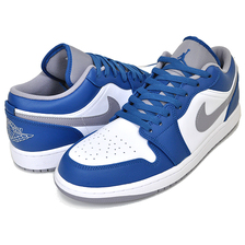 NIKE AIR JORDAN 1 LOW true blue/cement grey-white 553558-412画像