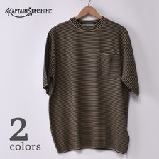 Kaptain Sunshine Crewneck Knit Border Pocket Tee KS23SKN04画像