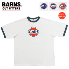 BARNS SLUB RINGER PRINT TEE Calif BR-23243画像