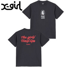 X-girl VINYL LIP FACE S/S TEE 105232011010画像