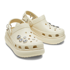 crocs Classic Crush Punk Clog Bone 208219-2Y2画像