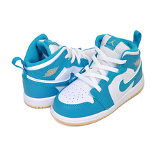 NIKE JORDAN 1 MID (TD) aqua tone/celestial gold-white DQ8425-400画像