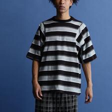 Schott PANELED BORDER T-SHIRT 7823134022画像
