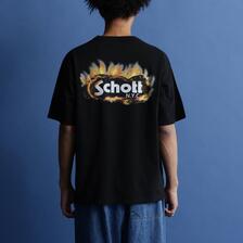 Schott S/S T-SHIRT "FIRE OVAL" 7823134033画像