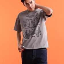 Schott S/S T-SHIRT "ONE STAR PARTS" 7823134034画像