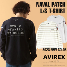 AVIREX NAVAL PATCH LONG SLEEVE T-SHIRT 7832130001画像