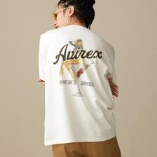 AVIREX COCKTAIL LOGO PIN-UP SHORT SLEEVE T-SHIRT 7833134131画像