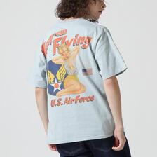 AVIREX PIN UP SHORT SLEEVE T-SHIRT USAF 7833134104画像