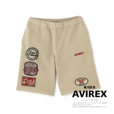 AVIREX KID'S WEST COAST FADE WASH SWEAT SHORT PANTS 7833113951画像