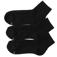 Hanes FRESH IQ QUARTER LENGTH SOCKS 3P BLACK HMSCS203-090画像