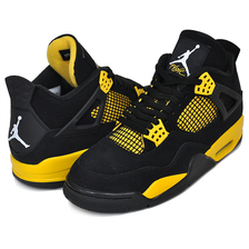 NIKE AIR JORDAN 4 RETRO THUNDER black/white-tour yellow DH6927-017画像