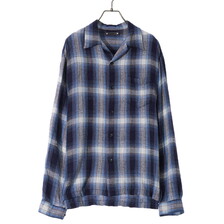 MINEDENIM RS.Nep Check Open Collar L/S SH Collar L/S SH 2303-5001画像
