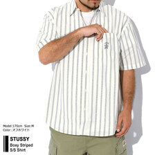 STUSSY Boxy Striped S/S Shirt 1110290画像