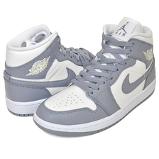 NIKE WMNS AIR JORDAN 1 MID sail/stealth-white BQ6472-115画像