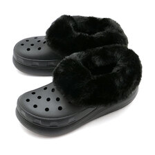 crocs FUREVER CRUSH BLACK 208446-001画像