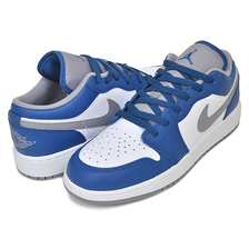 NIKE AIR JORDAN 1 LOW (GS) true blue/cement grey-white 553560-412画像