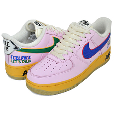 NIKE AIR FORCE 1 07 Feel Free Lets Talk pink form/hyper royal DX2667-600画像