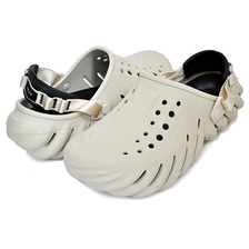 crocs ECHO CLOG BONE/BLACK 207937-2YJ画像