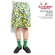 COOKMAN Chef Pants Short Hibiscus Yellow -YELLOW- 231-31944画像