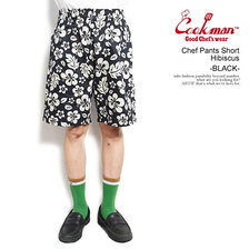 COOKMAN Chef Pants Short Hibiscus Black -BLACK- 231-31943画像