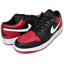 NIKE AIR JORDAN 1 LOW black/gym red-white 553558-066画像