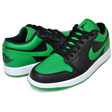 NIKE AIR JORDAN 1 LOW black/black-luckey green-white 553558-065画像