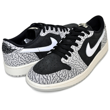 NIKE AIR JORDAN 1 RETRO LOW OG black/muslin-tech grey-white CZ0790-001画像