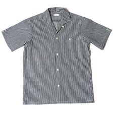 WAREHOUSE Lot 3091 S/S OPEN COLLAR SHIRTS ヒッコリーストライプ画像