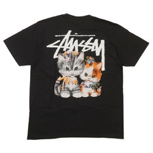 STUSSY KITTENS TEE BLACK画像