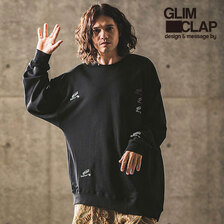 GLIMCLAP Multicolor embroidery design sweatshirt 15-084-GLA-CD画像