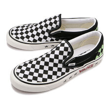 VANS UA CLASSIC SLIP-ON 98 DX DIAMOND-CHECK-BLACK/WHITE VN0A7Q58BZW画像