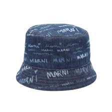 MARNI ブルー MEGA MARNIモチーフ デニム製バケットハット CLZC0110A0-USCV36画像