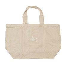 STUSSY CANVAS EXTRA LARGE TOTE BAG NATURAL画像