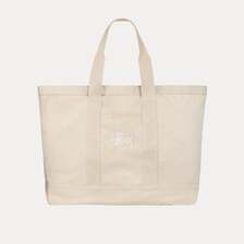 STUSSY CANVAS EXTRA LARGE TOTE BAG BLACK画像
