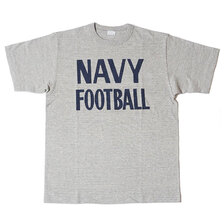 WAREHOUSE Lot 4096 88/12杢クルーネックT NAVY FOOTBALL画像